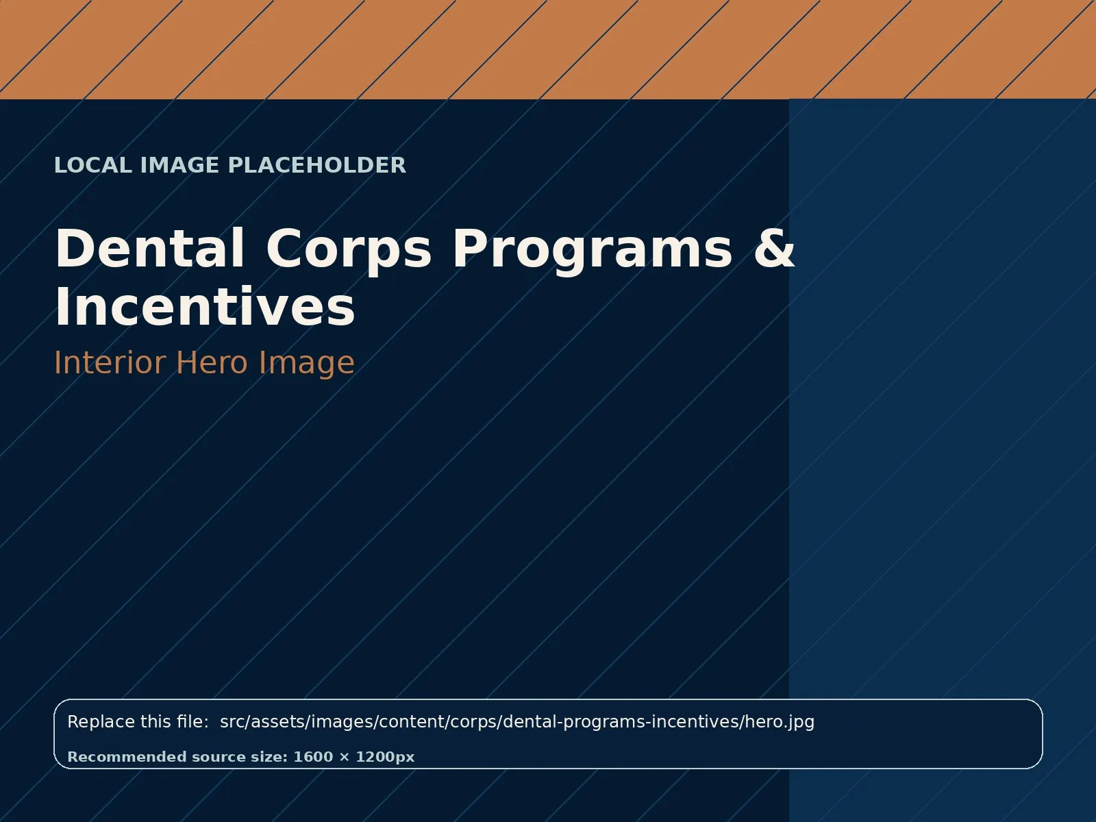 Dental Corps Programs & Incentives hero image