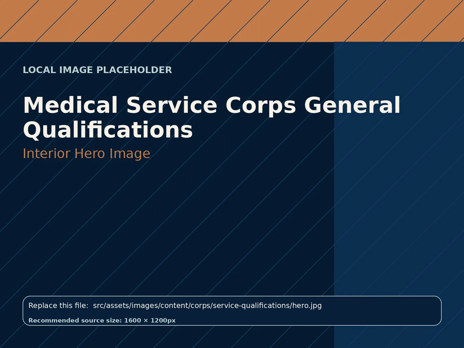 Medical Service Corps General Qualifications hero image