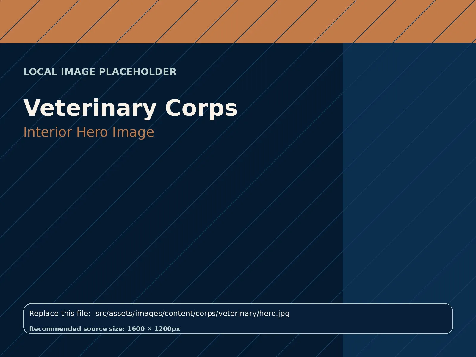 Veterinary Corps hero image